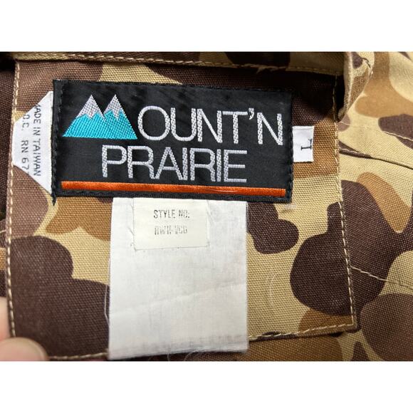 Mount'n Prairie Vintage Camo Puffer Vest Hunting Reversible Old School Large - Picture 9 of 9